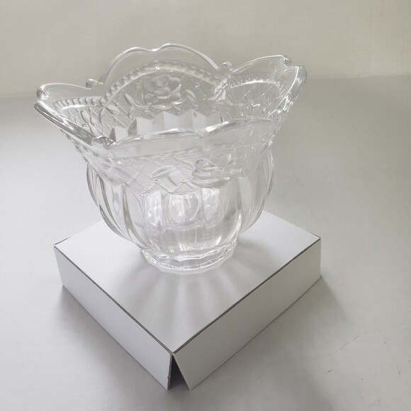 Studio Nova Votive Candleholder Floral Lace Clear Crystal Style# QQ002/610 New - Picture 5 of 6